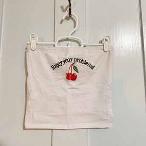 SHEIN Women’s “Enjoy Your Problems” Tube Top